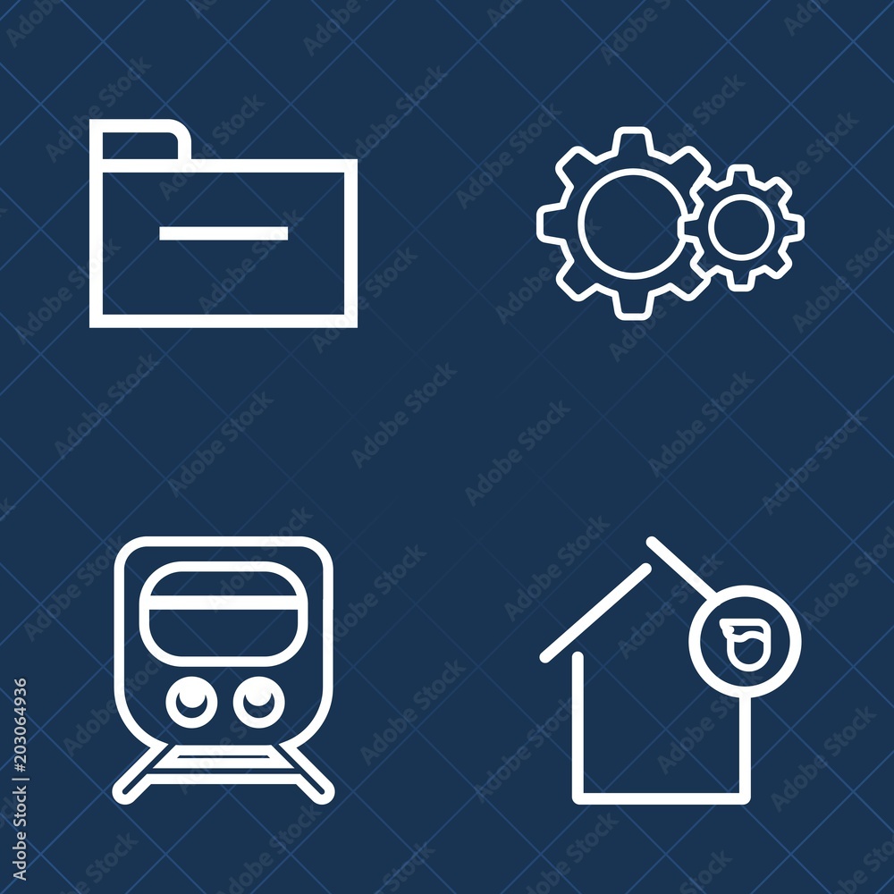 Catalogue icons set. Outline set of catalogue vector icons for web