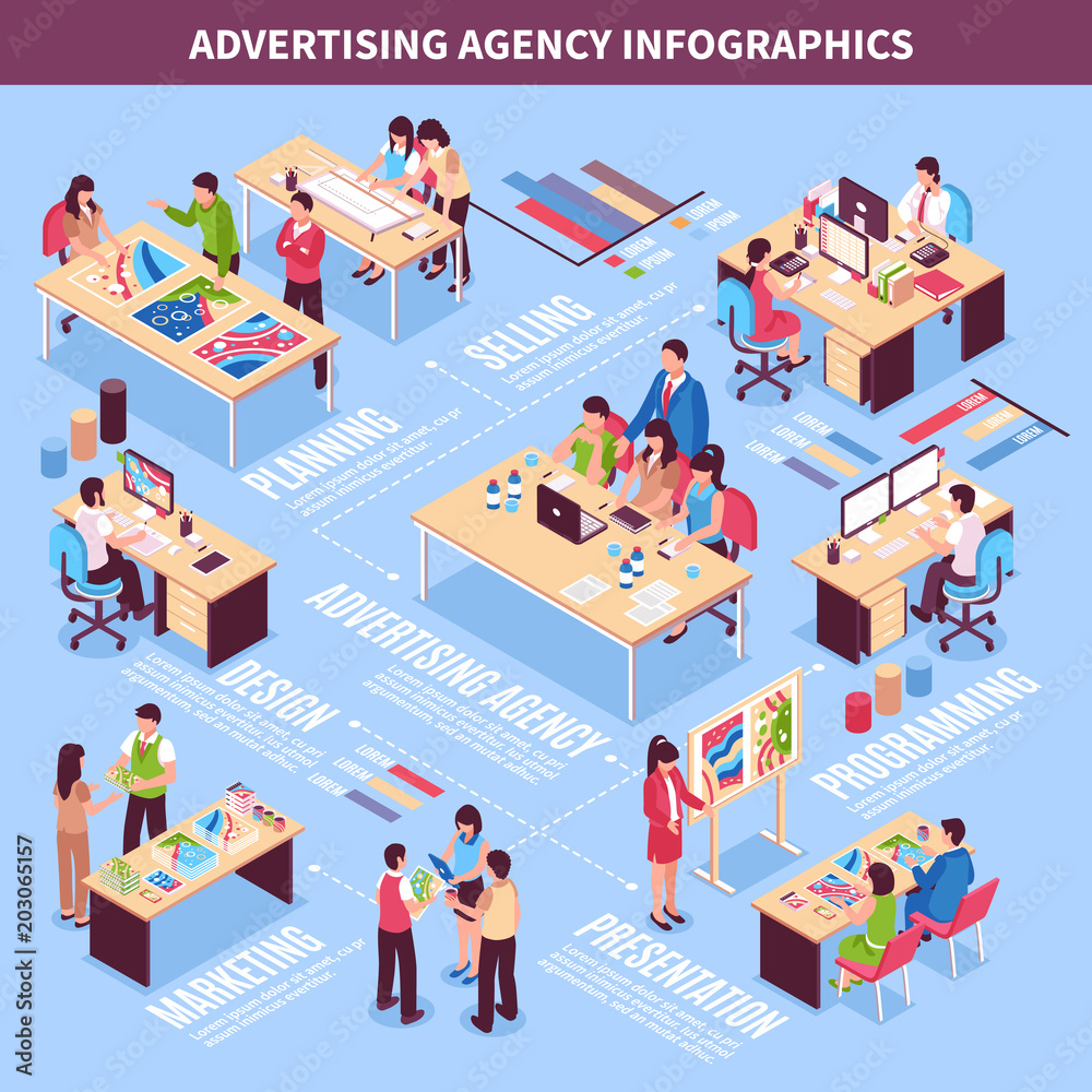Advertising Agency Infographics Layout