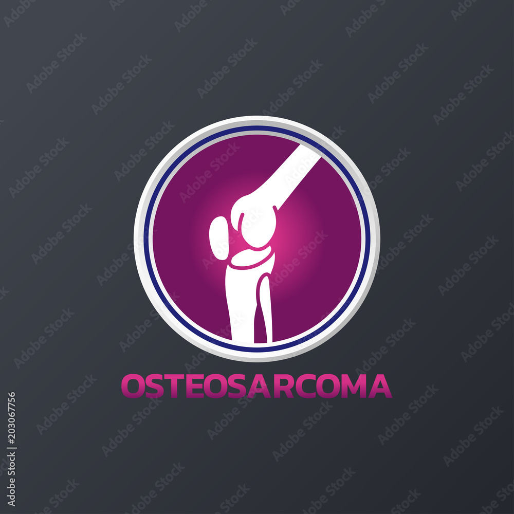 Osteosarcoma medical icons, vector illustration Osteosarcoma medical icons, vector illustration