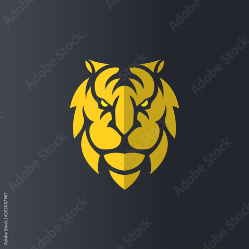 Fototapeta Naklejka Na Ścianę i Meble -  Tiger vector logo icon illustration