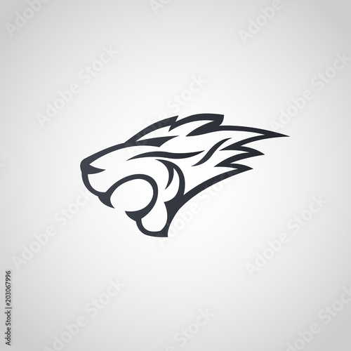 Fototapeta Naklejka Na Ścianę i Meble -  Tiger vector logo icon illustration