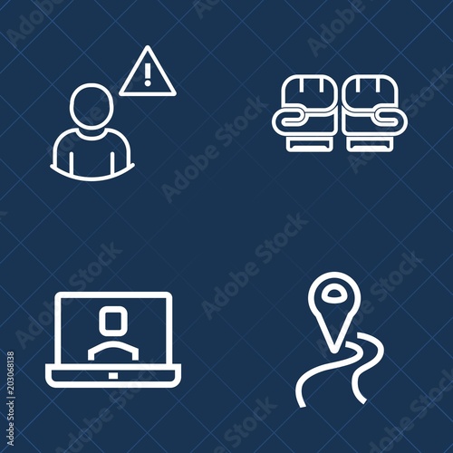 Premium set of outline vector icons. Such as internet, travel, mobile, profile, network, people, element, white, glove, boxing, pointer, fight, video, location, fist, chat, road, person, route, punch