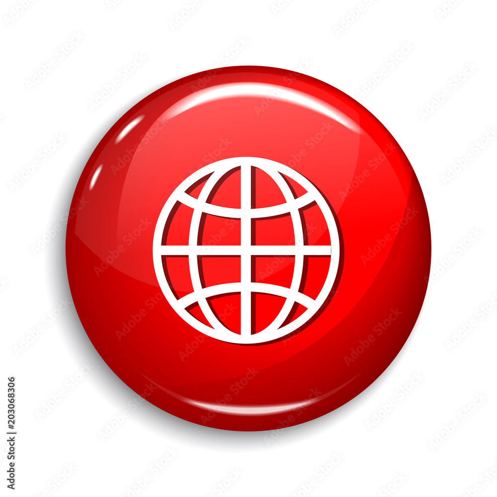 Globe Sign Round Vector Web Element Circular Button Icon Design Globe Sign Round Vector Web Element Circular Button Icon Design