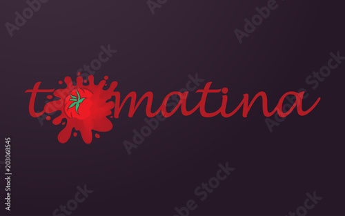 la tomatina logo icon, tomato battle