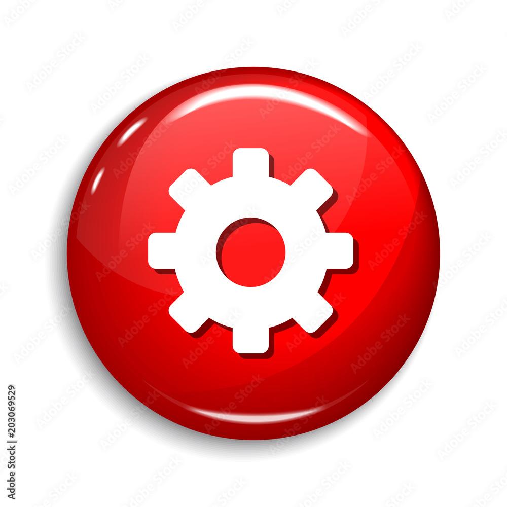 Gear Sign Round Vector Web Element Circular Button Icon Design Gear Sign Round Vector Web Element Circular Button Icon Design