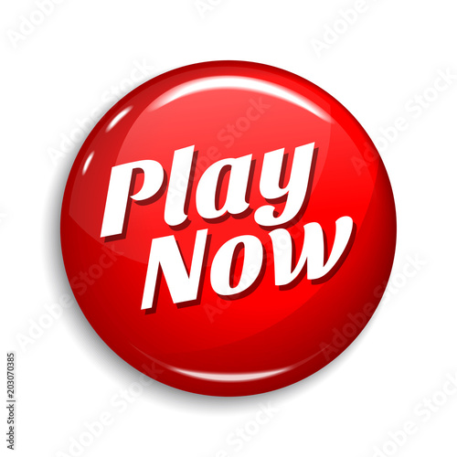 Play now button. Click on the red button. Vector 5724656 Vector Art at  Vecteezy