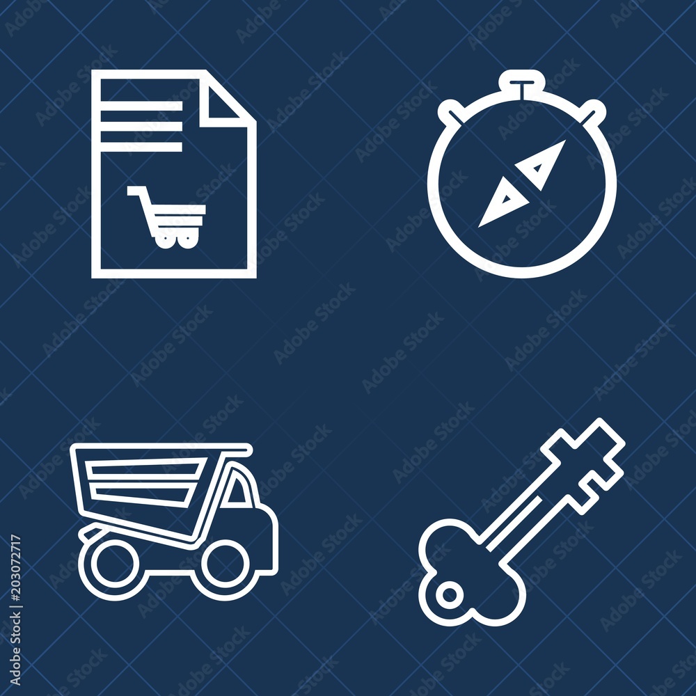 Premium set of outline vector icons. Such as dumper, metal, food, east, travel, notebook, tipper, navigation, checklist, map, vintage, paper, writing, store, shopping, direction, truck, buy, south Premium set of outline vector icons. Such as dumper, metal, food, east, travel, notebook, tipper, navigation, checklist, map, vintage, paper, writing, store, shopping, direction, truck, buy, south