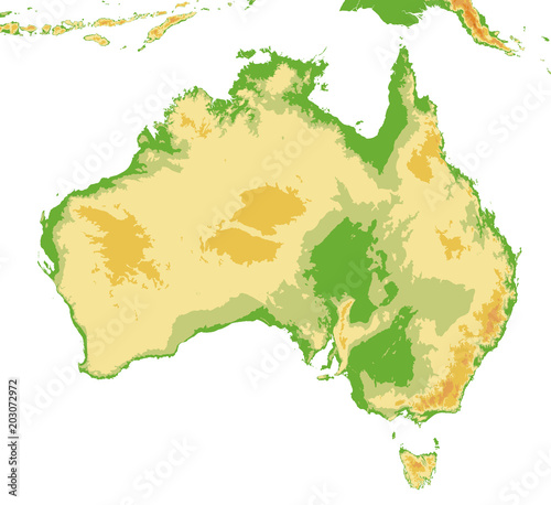 Australia physical map