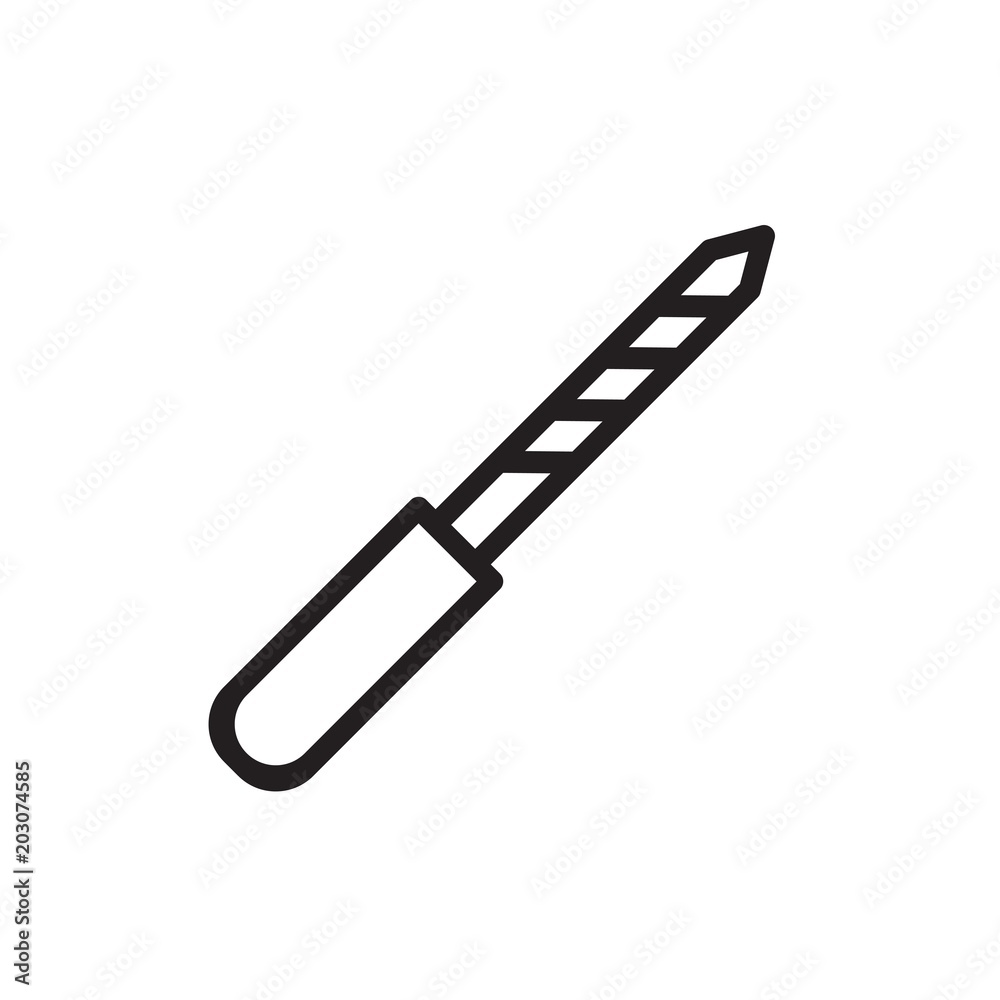 manicure file outline vector icon. Modern simple isolated sign. Pixel perfect vector illustration for logo, website, mobile app and other designs manicure file outline vector icon. Modern simple isolated sign. Pixel perfect vector illustration for logo, website, mobile app and other designs