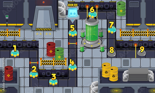 Robot Factory Game Level Map