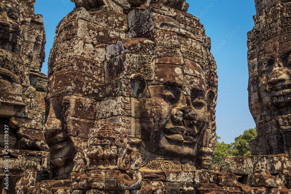 The many-faced temple  Bayon.