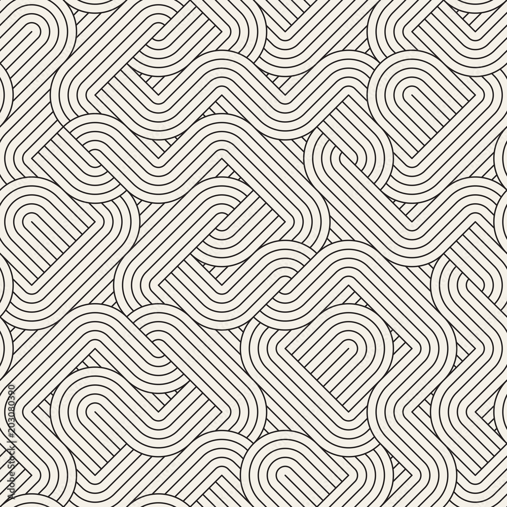 Fototapeta premium Vector seamless pattern. Modern stylish abstract texture. Repeating geometric tiles
