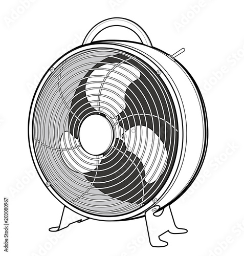 Electric Fan vector design illustration template