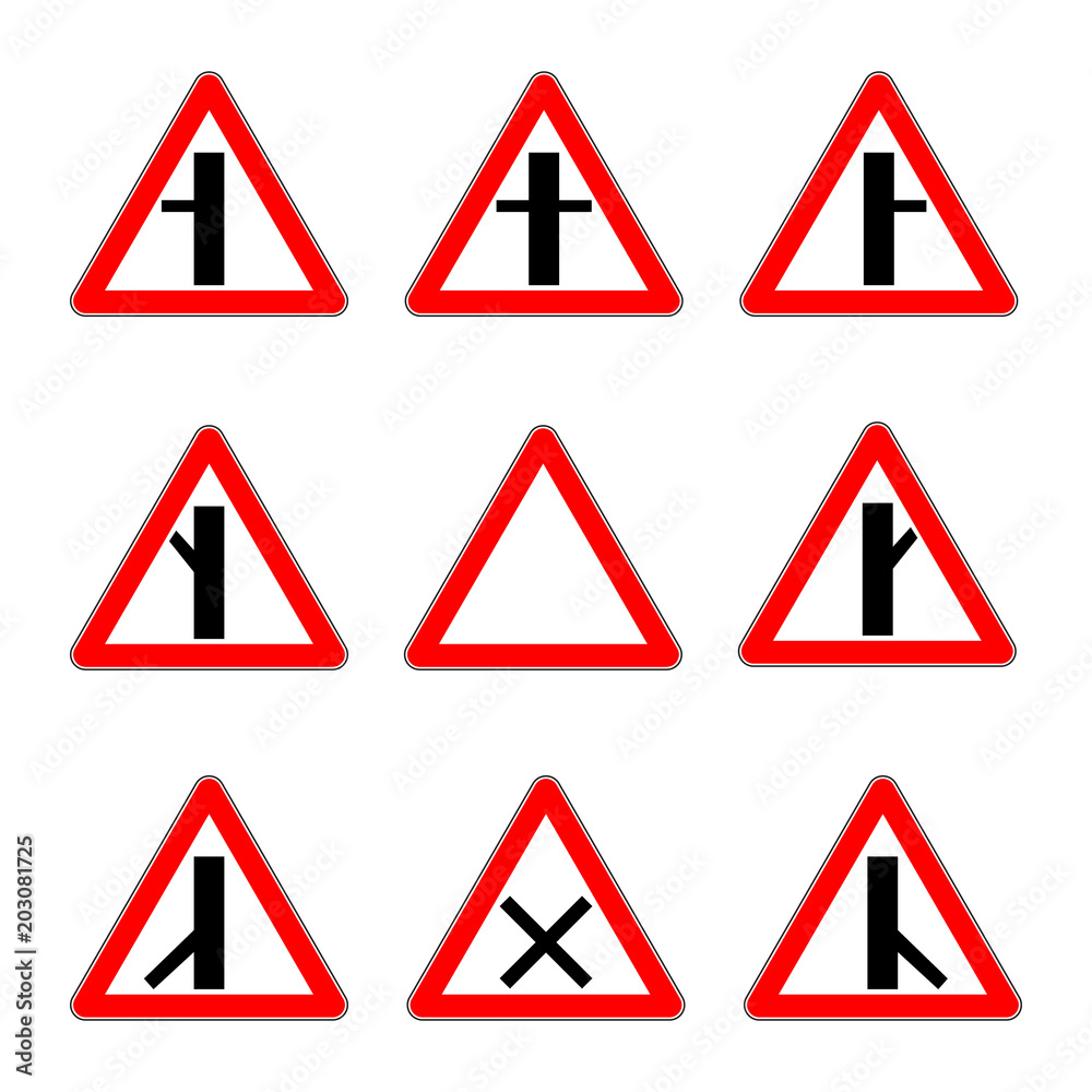 custom made wallpaper toronto digitalRoad priority signs. Junction secondary road vector.