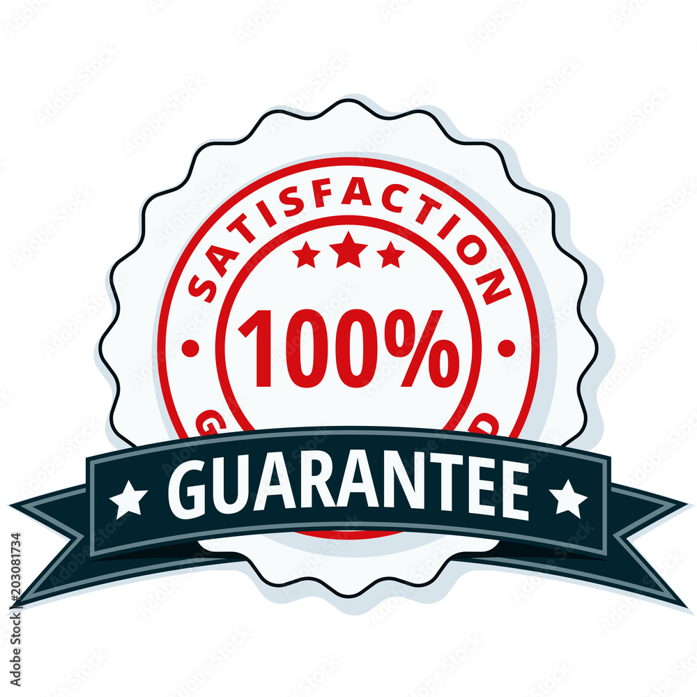 100% Satisfaction Guaranteed illustration 100% Satisfaction Guaranteed illustration