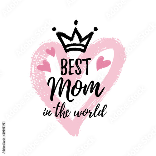 Vector illustration, Best Mom in the world card