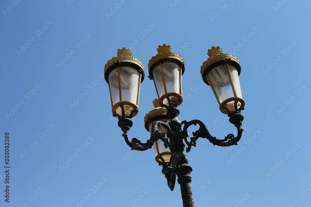 metal streetlight