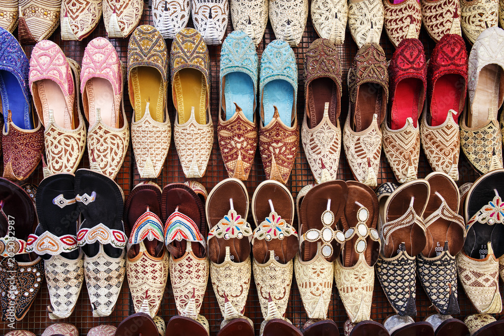 traditional Arabic shoes in east souk Stock Photo | Adobe Stock