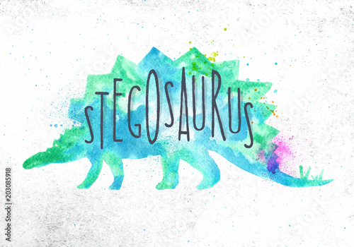 Dynosaur stegosaurus vivid