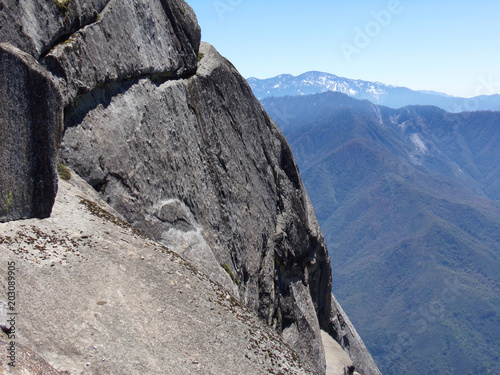 View from the Top of Moro Rock in Sequoia National Park, Sierra Nevada, California 