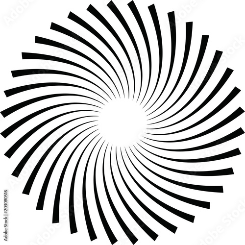 Abstract Black Spiral Element