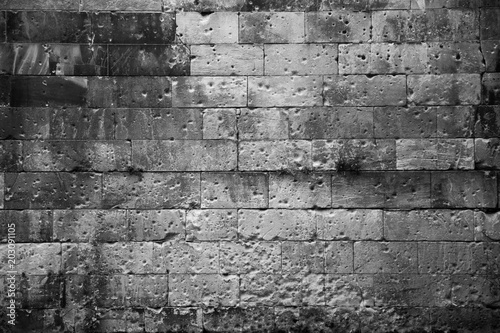 Photography Einschüsse an der Kaimauer eines Kanals in Berlin