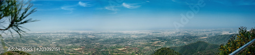 Stavrovouni, Cyprus: 04.28.2015; The landscape from the bird's-eye panorama