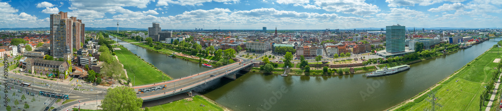 Wunschmotiv: Luftbild Mannheim und Neckarwiesen #203092939