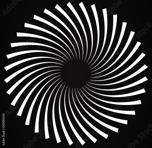 Abstract White Spiral Element