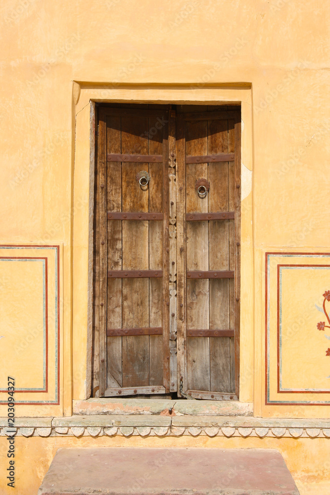 Fototapeta premium Wooden Entrance to Building