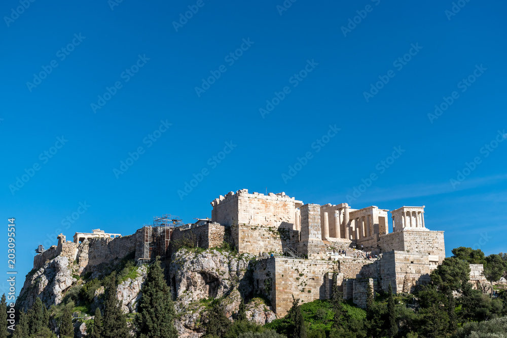View of the Acropolis of Athens. Greece.