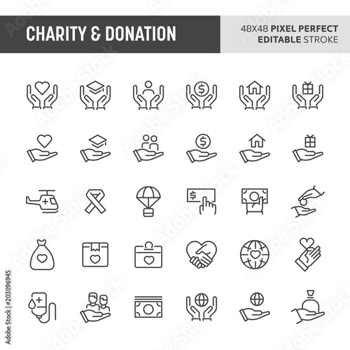 Charity   Donation Icon Set