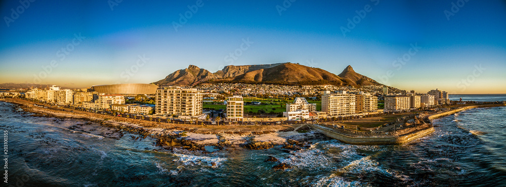 Fototapeta premium Ocean na Table Mountain Pano