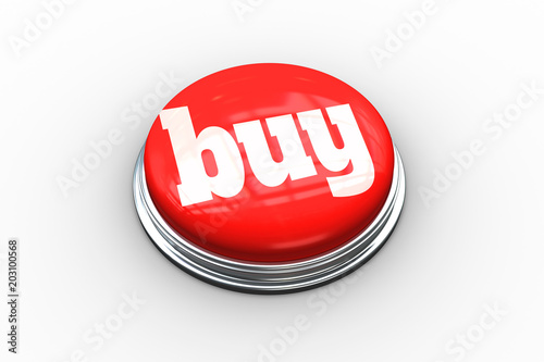 The word buy on digitally generated red push button