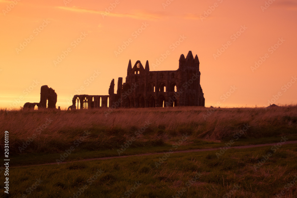 sunset at abbey