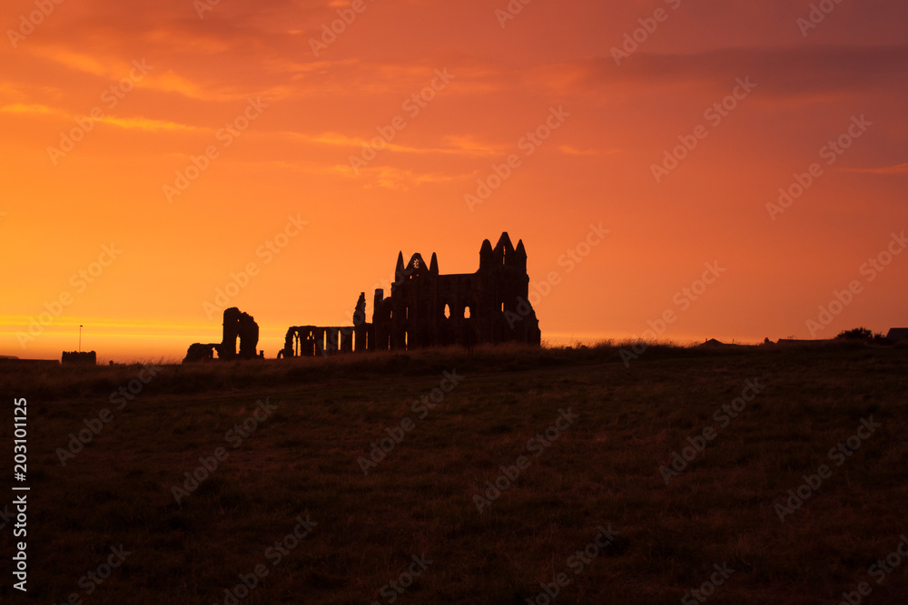 whitby sunset