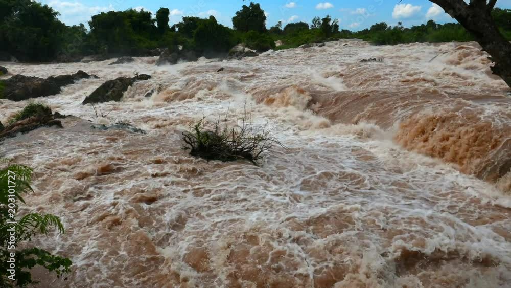 Southeast Asia’s largest Waterfalls, the Khone falls. At the end of the