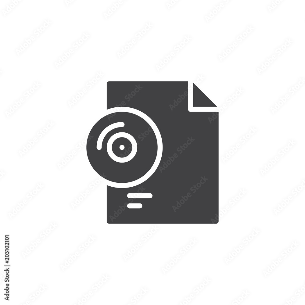 ISO file format vector icon. filled flat sign for mobile concept and web design. CD disk and paper document simple solid icon. Symbol, logo illustration. Pixel perfect vector graphics ISO file format vector icon. filled flat sign for mobile concept and web design. CD disk and paper document simple solid icon. Symbol, logo illustration. Pixel perfect vector graphics