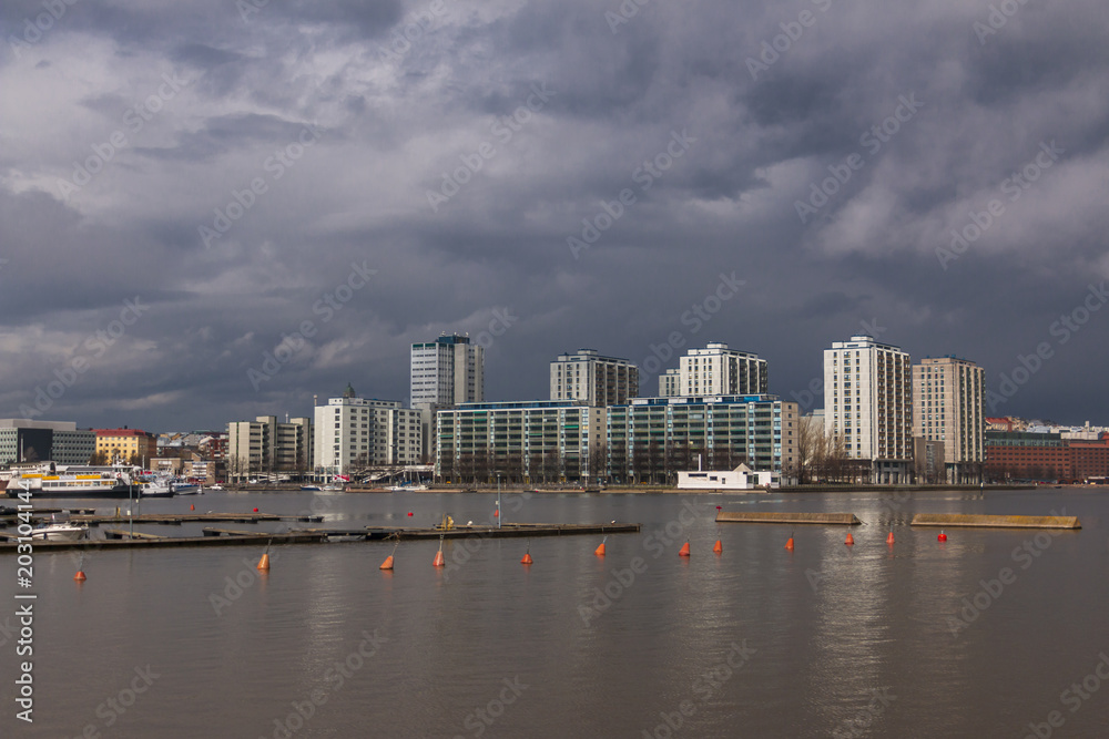 Cityscape of the capital Helsinki