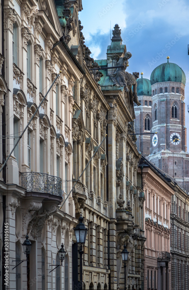 Historic buildings and Frauenkirche, Munich