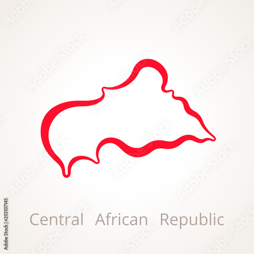 Central African Republic - Outline Map