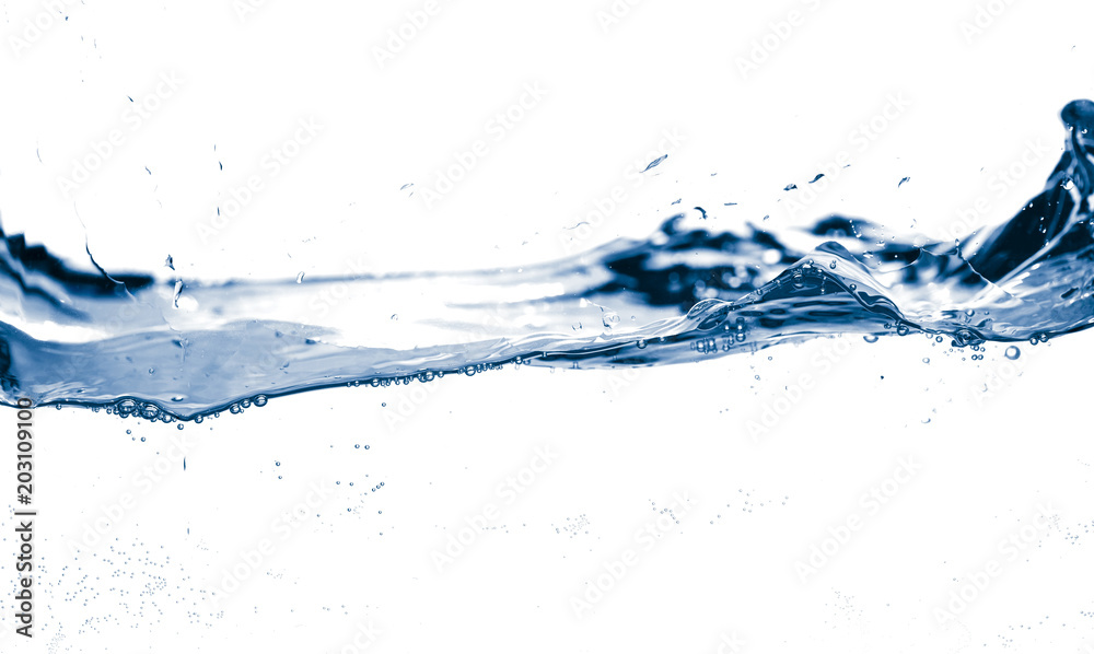 water smooth with waves on the isolated on white background water smooth with waves on the isolated on white background
