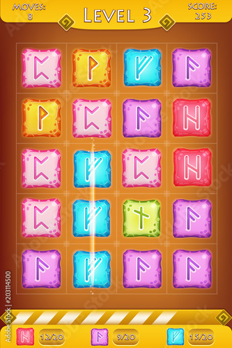 Match Three Runes Game Concept