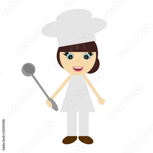 nice girl cook 