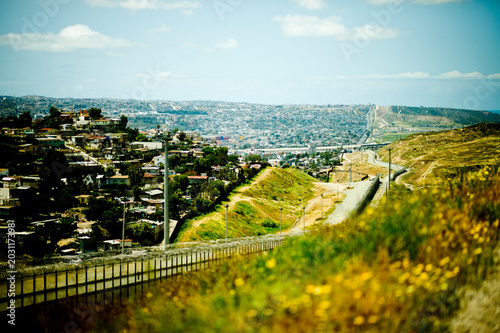 Tijuana Neighborhood Seen Over Border Fence