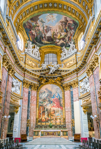The apse in the Basilica of the Santi Ambrogio e Carlo al Corso  in Rome  Italy.
