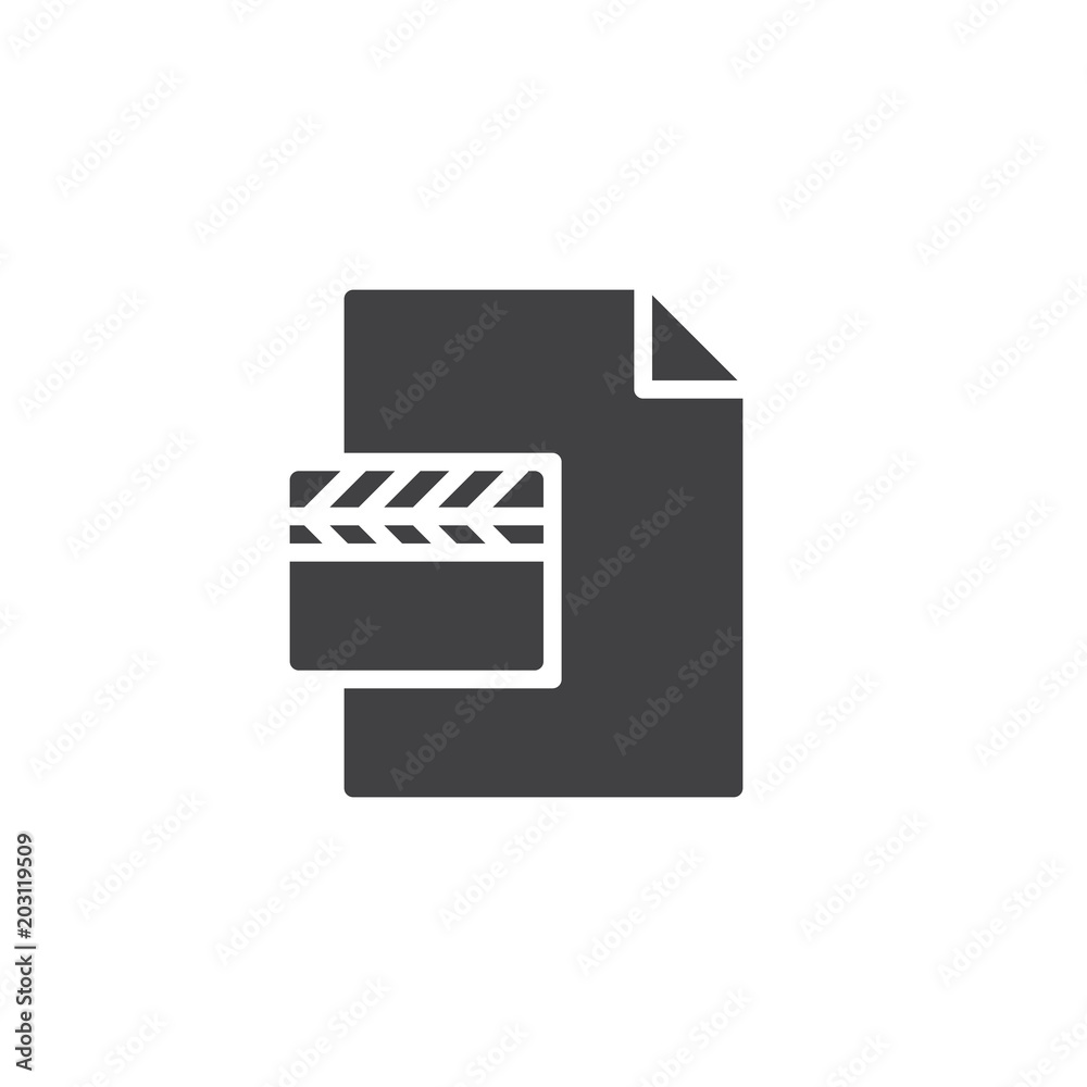 Fototapeta premium MPEG file vector icon