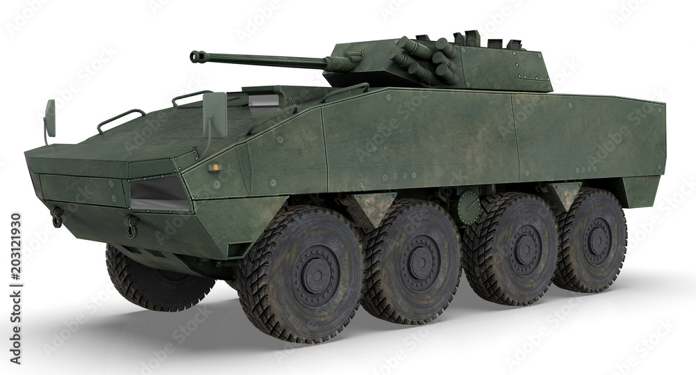 Military vehicle isolated on a white background - 3D Render Military vehicle isolated on a white background - 3D Render