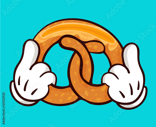 Illustration of delicious pretzel