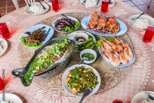 Seafood set for lunch